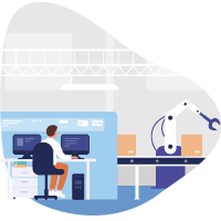 Image d’une personne travaillant sur un projet de robotique, à partir de son ordinateur.